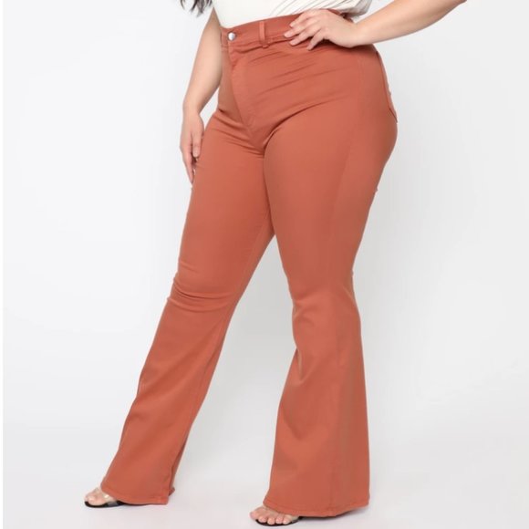 Fashion Nova Denim - COPY - Light Rust Flare Jeans